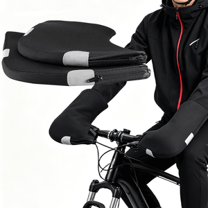 Winter-Fahrrad-Lenkerhandschuhe & Pogies aus Neopren, Wasserdicht, Winddicht, Faltbar, Langlebig, Waschbar, Verstellbar für Alle Fahrradtypen - Product Image 1