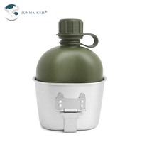 Marmite de camping portable pour sports de plein air avec poignées pliables, récipient chauffant pour eau, en HDPE, aluminium et acier inoxydable, ustensile de cuisson