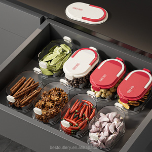<strong>2025</strong> New Product Airtight <strong>Plastic</strong> Clear Acrylic <strong>Drawer</strong> Organizer Rack Food Containers Spice Jars for Kitchen Organization - Product Image 2