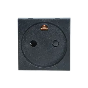 OSWELL New items 45*45 Grounded Danish type power socket module Danish standard black electrical outlet 250V 13A