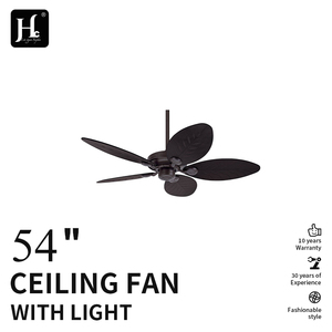 High quality 5-pcs ABS plastic blade outdoor decorative <b>ceiling</b> fan with rattan DC motor - Product Image 2