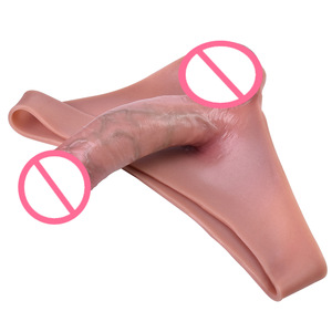 Set di Guaine Penneali Indossabili a Triangolo Cavo per <span class=keywords><strong>Uomo</strong></span> - Guaina Dildo Indossabile in Silicone Liquido 3cm di Larghezza 15cm di Lunghezza con Imbracatura Elastica B2B - Product Image 5