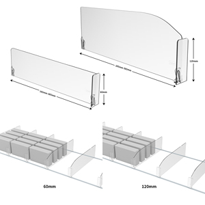 Hookei High Quality Supermarket Shelf Dividers Acrylic Shelf Divider for Closet 10 Pieces Per Set Factory Price - Product Image 6