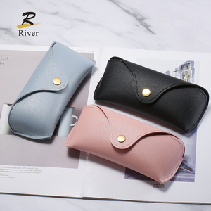 ODM OEM <span class=keywords><strong>Factory</strong></span> Custom Leder Sonnenbrille netui RSC1062 PU Brillen tasche Geprägte Druck brillen etui - Product Image 5