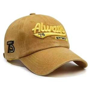 Gorras de Sarga de Algodón Lavado Personalizadas Beckon con Bordado 3D en Relieve para Uniformes de Hotel, Artículos Promocionales de Resorts y Turismo - Product Image 1