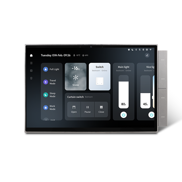 TuoAn 10 Inch Smart Home Appliances Tuya Zigbee Gateway Multi-function Central Touch Screen Control Panel Light