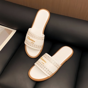 Nuovi Sandali da <span class=keywords><strong>Donna</strong></span> Primaverili in <span class=keywords><strong>Pelle</strong></span> Microfibra, Stile Infradito con Fondo Piatto e Design Traforato, Antiscivolo e Slip-On da Esterno Stile Spiaggia - Product Image 1