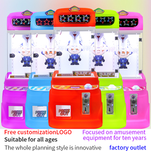 Trẻ em đầy màu sắc công viên thiết kế mới đồng tiền hoạt động trong nhà Trò chơi giao diện điều khiển <span class=keywords><strong>mini</strong></span> LED Clip Crane máy để bán - Product Image 2