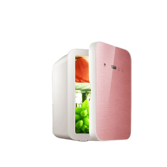 Custom Logo 6L Portable Retro-style Mini Digital Display Fridge Refrigerator for Makeup Drinks