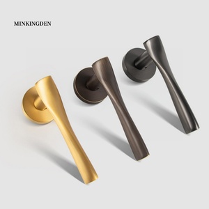 高品质现代咖啡色青铜实心黄铜门锁室内卧室家居通道浴室拉杆把手锁别墅 - Product Image 5