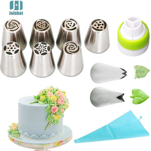Joinhot Piping Tip Set Stainless Steel 13 Pc Cake Decorating Reusable Tools For Wedding Cakes - Product Image 1