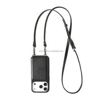 Étui de téléphone en cuir Sinco, étui de téléphone personnalisé en cuir véritable, bandoulière, avec porte-cartes, sert également de support