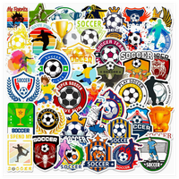 50 autocollants de football de style américain, en papier, pour valises, trophées, décoratifs, promotionnels