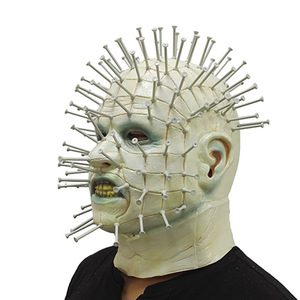 Masque en <span class=keywords><strong>latex</strong></span> d'horreur pour adultes, masque intégral à capuche, masque de clown effrayant pour Halloween, costume pour les fêtes de carnaval - Product Image 2