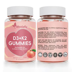 OEM ODM Gummies à <span class=keywords><strong>la</strong></span> vitamine D3 K2, complément de calcium à base de plantes, étiquette privée, vitamines végétaliennes, complément alimentaire - Product Image 6