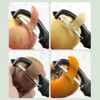 Multifunctionele 2 In 1 Vegetarische Aardappelschiller Keuken Roestvrijstalen Groente-En Fruitschiller Met Plastic Grip