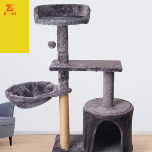 Tour pour chat en <span class=keywords><strong>bois</strong></span> de sisal naturel <span class=keywords><strong>avec</strong></span> griffoir et condo, jouet en peluche pour animaux de compagnie, prix de gros EUR, à prix abordable - Product Image 3