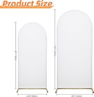 Housse de support d'arche de 72 pieds, housse ajustée pour décoration de mariage, anniversaire, cérémonie, banquet, tissu extensible sans plis
