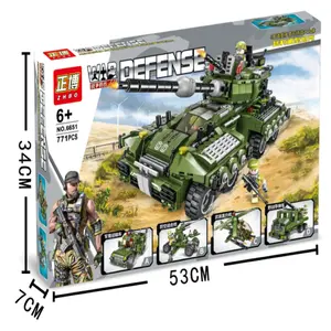 Hot Verkoop Zhbo 6651 Oorlog Verdediging Tanks Diy Speelgoed Bouwstenen Compatibel Met Alle Grote Merken Legoing Speelgoed Voor Kids voor Jongens