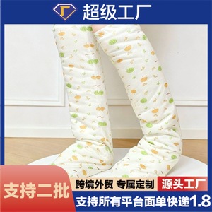 Calcetines hasta la rodilla con forro floral de algodón, calentadores de pies para mujer, accesorios de algodón orgánico para dormir en casa - Product Image 5