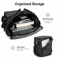 Sac à dos de voyage en nylon imperméable grande capacité avec logo personnalisé, multi-poches, pour ordinateur portable, affaires, étudiants et école