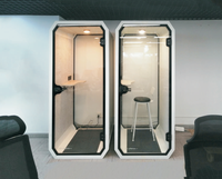 Cabine de bureau modulaire moderne en alliage d'aluminium écologique insonorisée et mobile pour hôtels, bureaux à domicile et extérieur, réduction du bruit