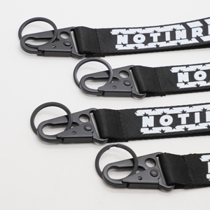 Custom Durable Nylon Keychain Lanyard Skate Parks Extreme Sports Events Carabiner Short Lanyard for Streetwear Skate Brands - Product Image 3