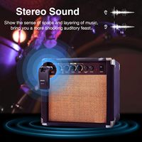 LEKATO 2.4GHz Pemancar Penerima Audio Nirkabel Isi Ulang 6-Saluran Sistem Gitar/Bass Elektrik Hitam Termasuk 2