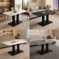 Table basse électrique moderne en acier AOR - Hauteur réglable pour salon et salle à manger
