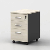 Meuble de rangement mobile moderne à 3 tiroirs en acier verrouillable, grande capacité, durable, pour chambre, bureau à domicile, hôtel, salle de sport, école, salon