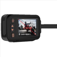 Caméra de tableau de bord pour moto, étanche, HD, double objectif, 2,0 pouces, contrôle par câble, enregistreur vidéo avant et arrière 1080P, DVR pour moto