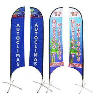Customized Printing Outdoor Advertising Teardrop Shape Beach Flags Custom Double Sided Blade Flag - Product Image 1
