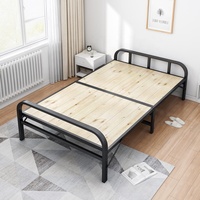 Lit pliant simple de 1,2 m avec sommier rigide, design moderne, excellente qualité pour dortoir scolaire, chambre à coucher, hôtel (vente en gros)