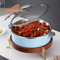 Chauffe-Plat Électrique en Acier Inoxydable 201 Coloré, Contrôle Automatique de la Température 85-100°C, Capacité 3L, Maintien au Chaud