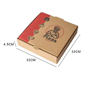 Wholesale Disposable Custom Design Pizza Box Packaging Carton 10/12 Inch Printing Packaging Bulk Pizza Boxes With Your Own Logo