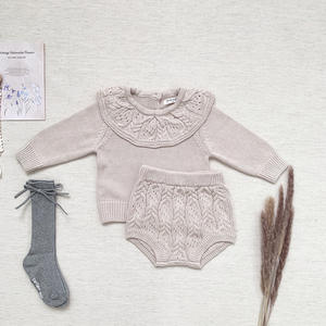 Vente flash : Ensemble de vêtements pour bébé en tricot d'automne, haut à manches longues et short, 1 ensemble - Product Image 5