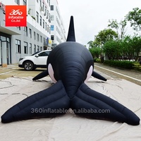 Baleine géante gonflable de 7M, baleine dauphin gonflable publicitaire