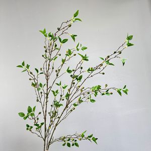 Branche d'olivier artificielle Meng Jie 100cm-200cm, feuilles et fruits en soie pour décorations intérieures - Product Image 1