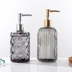 Usine En Gros Clair Brun Vert Bleu Verre Mousse Désinfectant Pour Les Mains Distributeur Bouteille avec <span class=keywords><strong>Bouchon</strong></span> De Pompe En Acier Inoxydable - Product Image 2