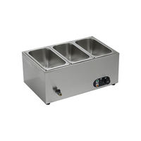 3-Pfannen Gewerblicher Speisenwärmer Elektrischer Tisch-Buffetwärmer Große Kapazität Edelstahl Bain-Marie Automatisch 1500W