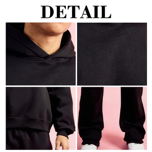 Ensemble sweat à capuche et pantalon de survêtement en polaire respirant pour homme KIingSen, 480g, épais, style streetwear, vente en gros - Product Image 6