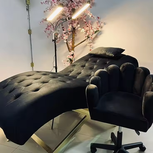 Cils de Salon de beauté haut de gamme lit spécial lit de cils lit de Massage du visage en forme de S hauteur tête réglable - Product Image 1