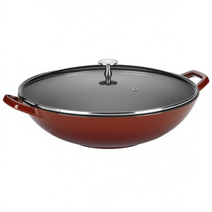 Wok con tapa de 32 cm para cocinar a la wok - Product Image 2