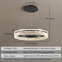 Lámpara Colgante Moderna Nórdica Dorada con Bombilla LED E12 de 36W, Regulable, de Ratán, con Control Remoto/Inalámbrico, Ra90, Cuidado de la Vista, para Comedor