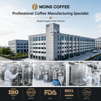 Café instantané lyophilisé classique à froid, torréfaction claire, sans sucre, 100 % Arabica, vente en gros en vrac pour la restauration