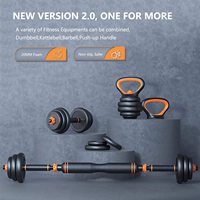 Ensemble d'haltères réglables de 45 kg, équipement de fitness à domicile pour hommes et femmes, entraînement musculaire