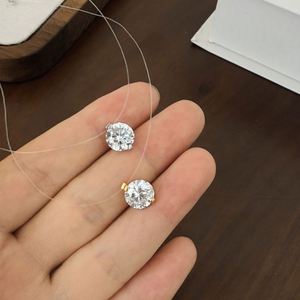 Dylam Dainty 925 Sterling Silver Rhodium 18K Gold Plated Solitaire Round 8mm 5A Zirconia Pendant Necklaces High Top Jewelry - Product Image 3