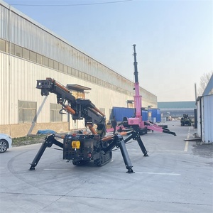 JN-SPT CE New Mini Hydraulic Spider Crawler Crane <strong>Engine</strong> 3T Lifting Capacity Telescopic 11m Lifting Height 10m Span - Product Image 1