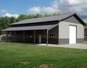 Garages métalliques préfabriqués pour 2 voitures, abri <span class=keywords><strong>de</strong></span> jardin en acier, stockage extérieur, kit <span class=keywords><strong>de</strong></span> grange à poteaux, <span class=keywords><strong>garage</strong></span> préfabriqué - Product Image 1