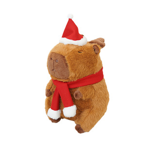 Runjoy New Hot Giáng Sinh Phong Cách Capybara Sang Trọng Búp Bê Mềm Kawaii Phim Hoạt Hình Phim Hoạt Hình Capybara Giáng Sinh Quà Tặng Trang Trí Nội Thất Trẻ Em Sang Trọng Đồ Chơi - Product Image 1